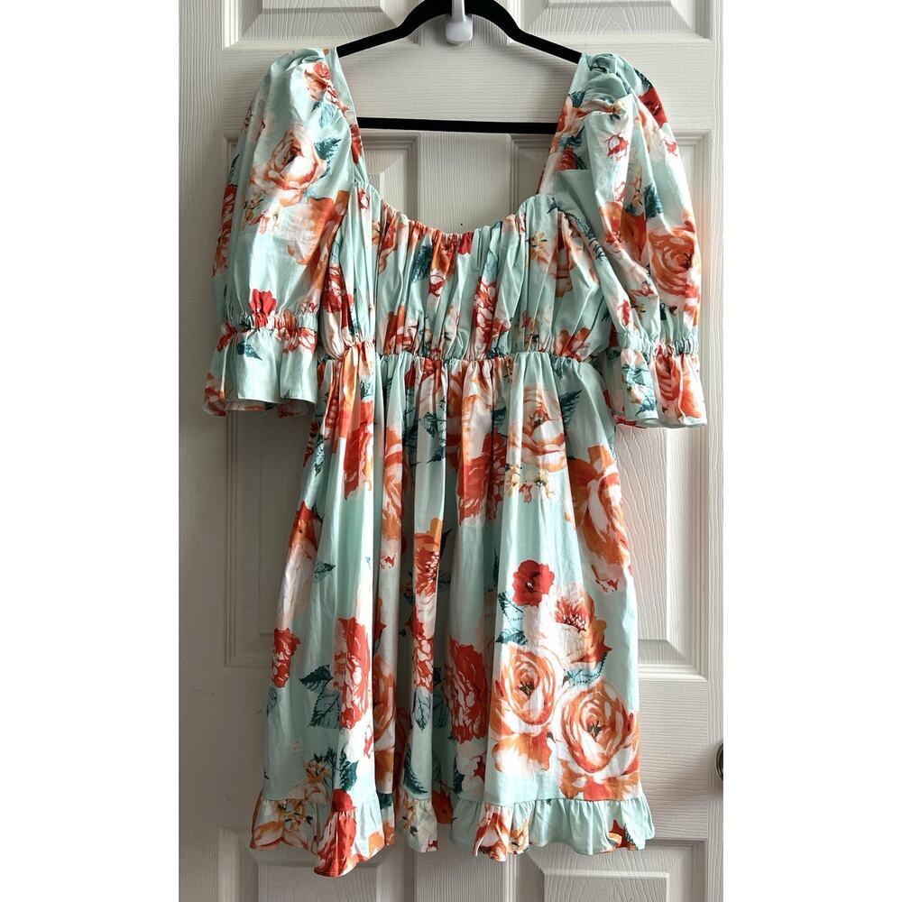 BUDDY LOVE Valentina Milk Maid Floral Puff Sleeve Baby Doll Mini Dress - Picture 4 of 13